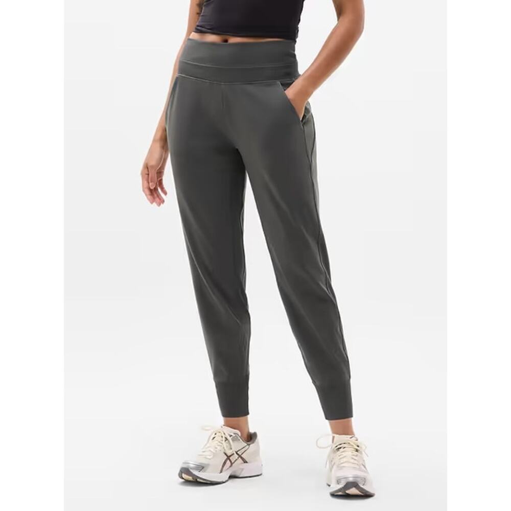 Athleta Venice Jogger Size Small Shadow Gray Stretch High-Rise Waistband Pull-On